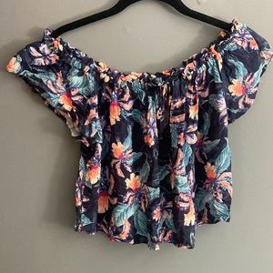 Rip Curl off shoulder floral top